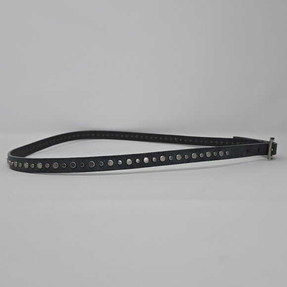 Calvin Klein Jeans Gray Studded Belt Silver Buckle Women’s Waist Hip 36-40 - Picture 10 of 13